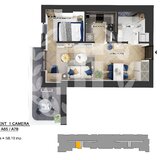 Pipera, apartament 1 camera zona de Nord, 49.38 mp utili